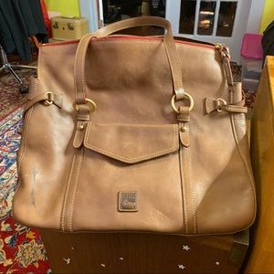 Dooney & Bourke Large Brown Leather Tote